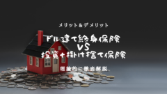 【どっちがお得!?】ドル建て終身保険VS積立投資+掛け捨て保険のアイキャッチ画像