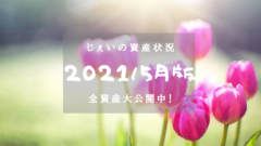 2021/5月 投資1.6年目の資産状況!【じぇいの投資記録】のアイキャッチ画像