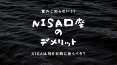 意外と知らない！？NISA口座の最大のデメリットのアイキャッチ画像