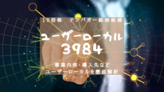 テンバガー銘柄候補！【ユーザーローカル3984】ってどんな会社？のアイキャッチ画像
