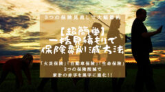 【3つの保険見直しで大幅節約】今すぐ使える!簡単見直し方法!のアイキャッチ画像