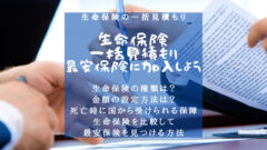 【生命保険】入るべき保険の考え方と最安保険の比較方法を徹底解説のアイキャッチ画像