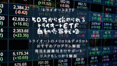 【トライオートETF】暴落でも安心！猛者設定を丸パクリ戦略！のアイキャッチ画像