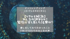 【実績あり】ビットレンディングの評判!利益や使用感など解説!のアイキャッチ画像