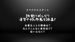 ヤマワケエステートは詐欺？ポンジスキーム？会社や代表を調査！のアイキャッチ画像