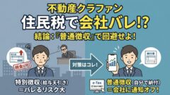 不動産クラウドファンディング 住民税｜会社にバレる？普通徴収の注意点まとめのアイキャッチ画像