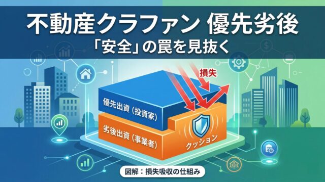 不動産クラファンの優先劣後とは？仕組み・何%が目安か・安全といえない理由のアイキャッチ画像