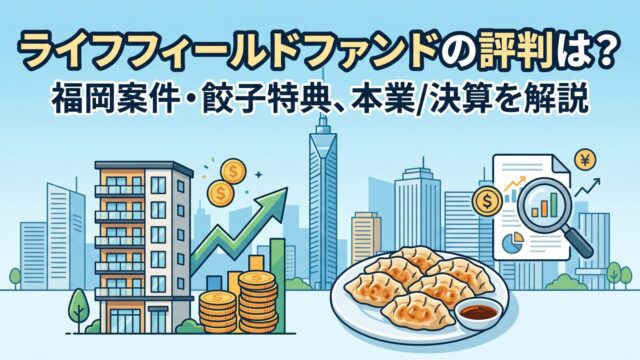 ライフフィールドファンドの評判は？福岡案件・餃子特典、本業/決算を解説のアイキャッチ画像