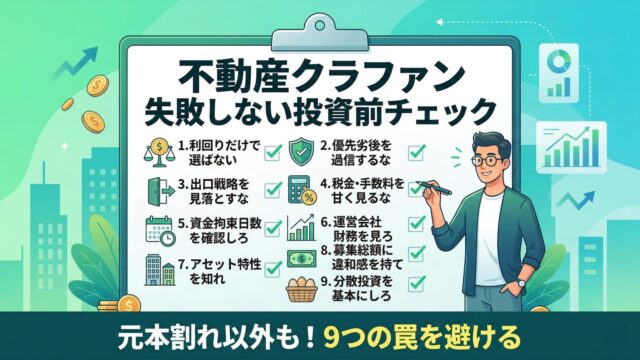 不動産クラファンの失敗例｜後悔しやすい9パターンと投資前の確認点のアイキャッチ画像