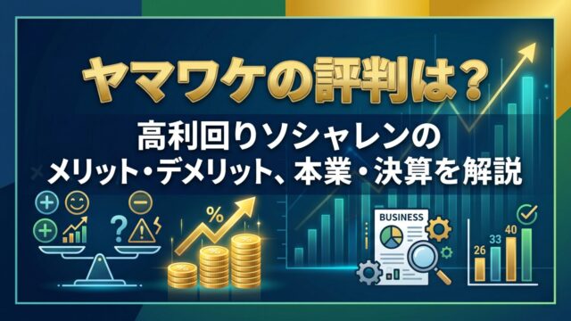 ヤマワケの評判は？高利回りソシャレンのメリット・デメリット、本業・決算を解説のアイキャッチ画像