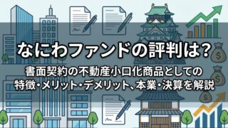なにわファンドの評判は？書面契約の不動産小口化商品としての特徴・メリット・デメリット、本業・決算を解説のアイキャッチ画像