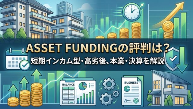 ASSET FUNDINGの評判は？短期インカム型・高劣後、本業・決算を解説のアイキャッチ画像