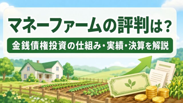 マネーファームの評判は？金銭債権投資の仕組み・実績・運営会社決算を解説のアイキャッチ画像