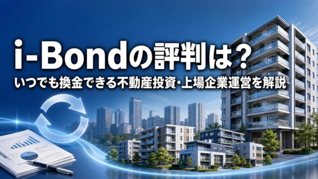 i-Bond（アイボンド）の評判は？いつでも換金できる不動産投資の仕組み・リスクを解説のアイキャッチ画像