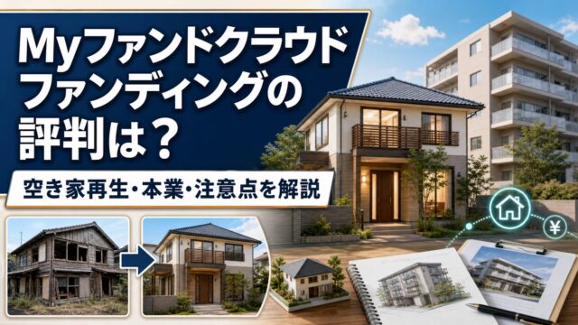 Myファンドクラウドファンディングの評判は？空き家再生・本業・注意点を解説のアイキャッチ画像