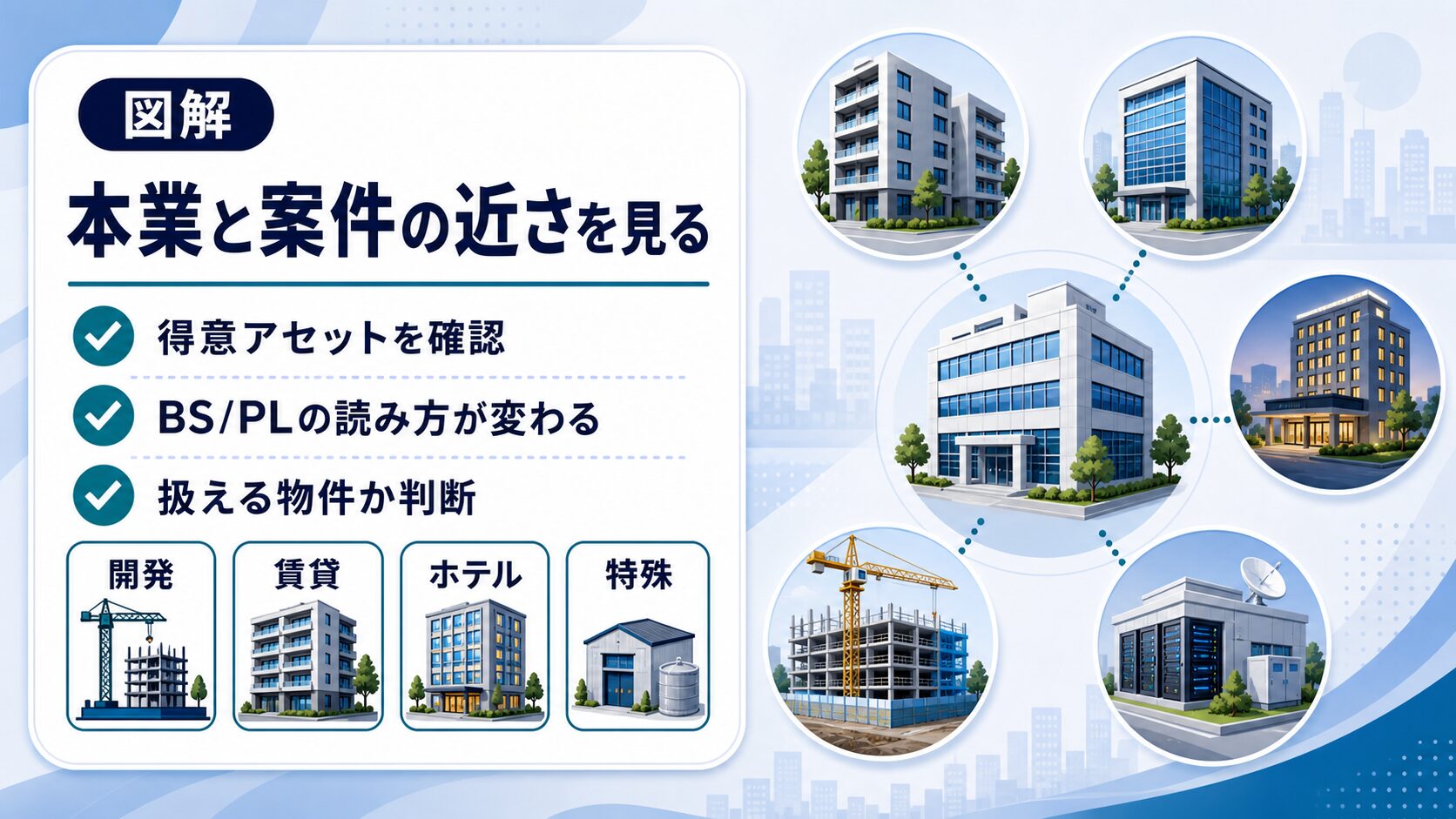 運営会社の本業とファンド対象の近さを確認する図解