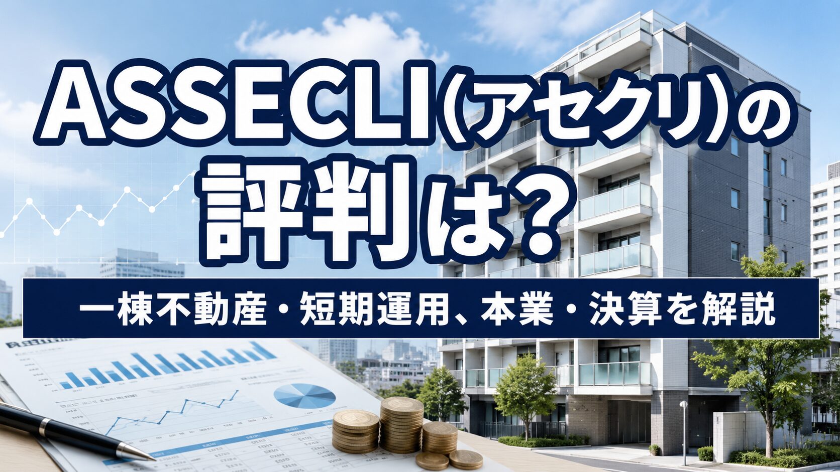 ASSECLI(アセクリ)の評判は？一棟不動産・短期運用、本業・決算を解説