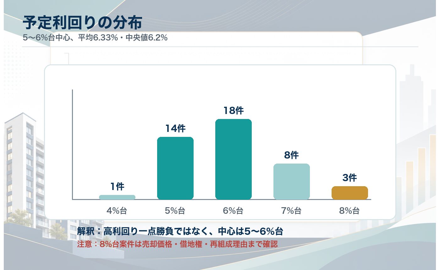 DARWIN fundingの予定利回り分布(1号〜44号集計)