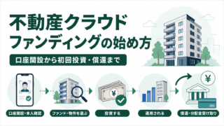 不動産クラウドファンディングの始め方｜口座開設から初回投資・償還までの流れのアイキャッチ画像