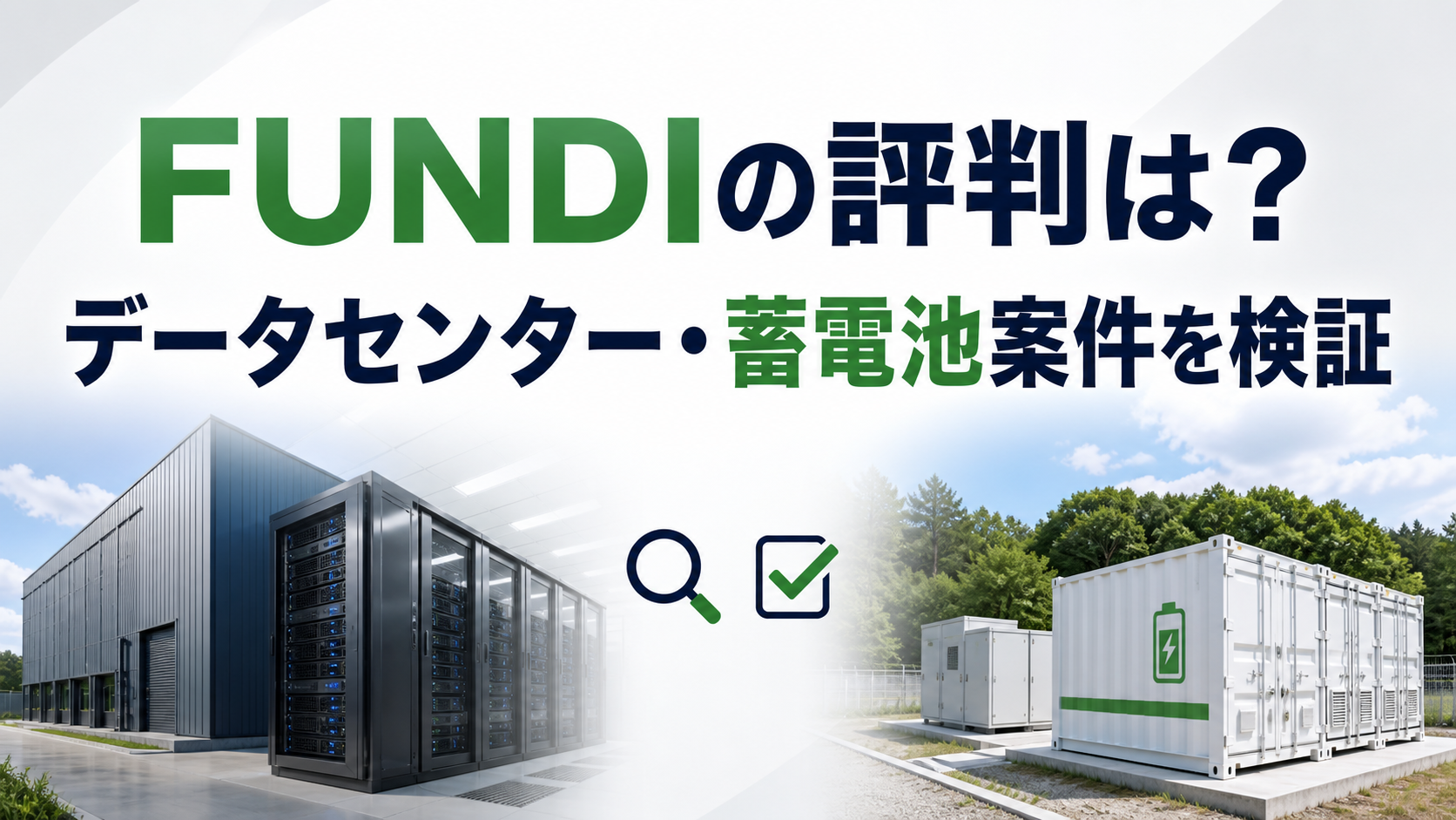 FUNDIの評判とデータセンター・蓄電池案件を検証する記事のアイキャッチ