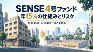 SENSE 4号ファンドを解説｜年15％の仕組み・劣後61％と借入の注意点のアイキャッチ画像